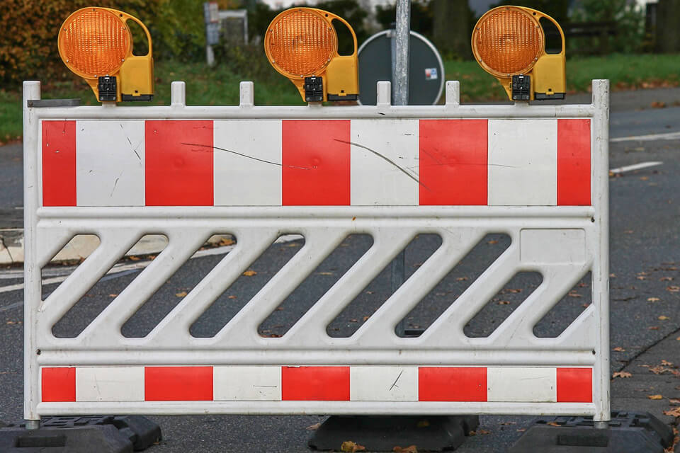 Behinderungsanzeigen für Baufirmen